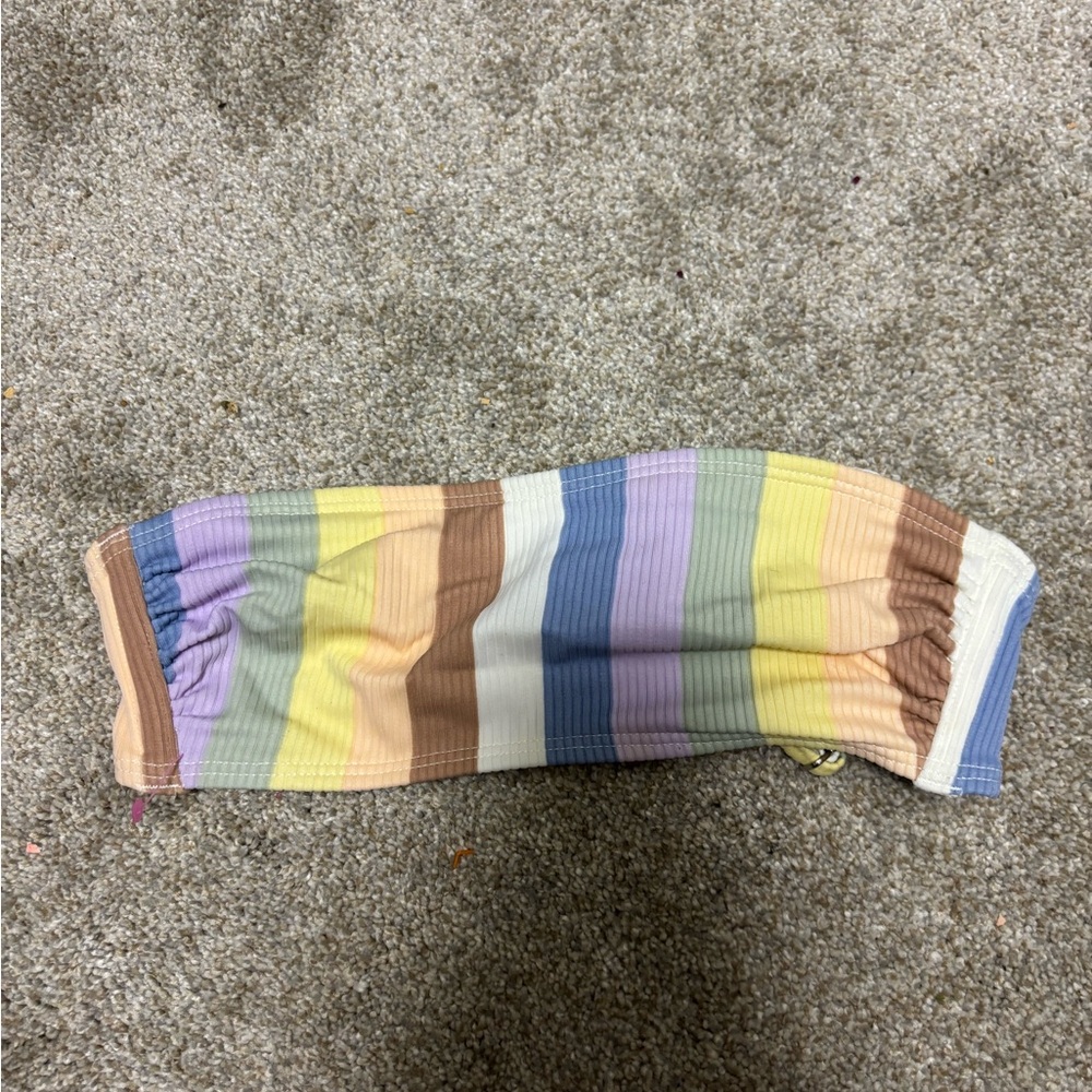 Striped Strapless Swimsuit Top